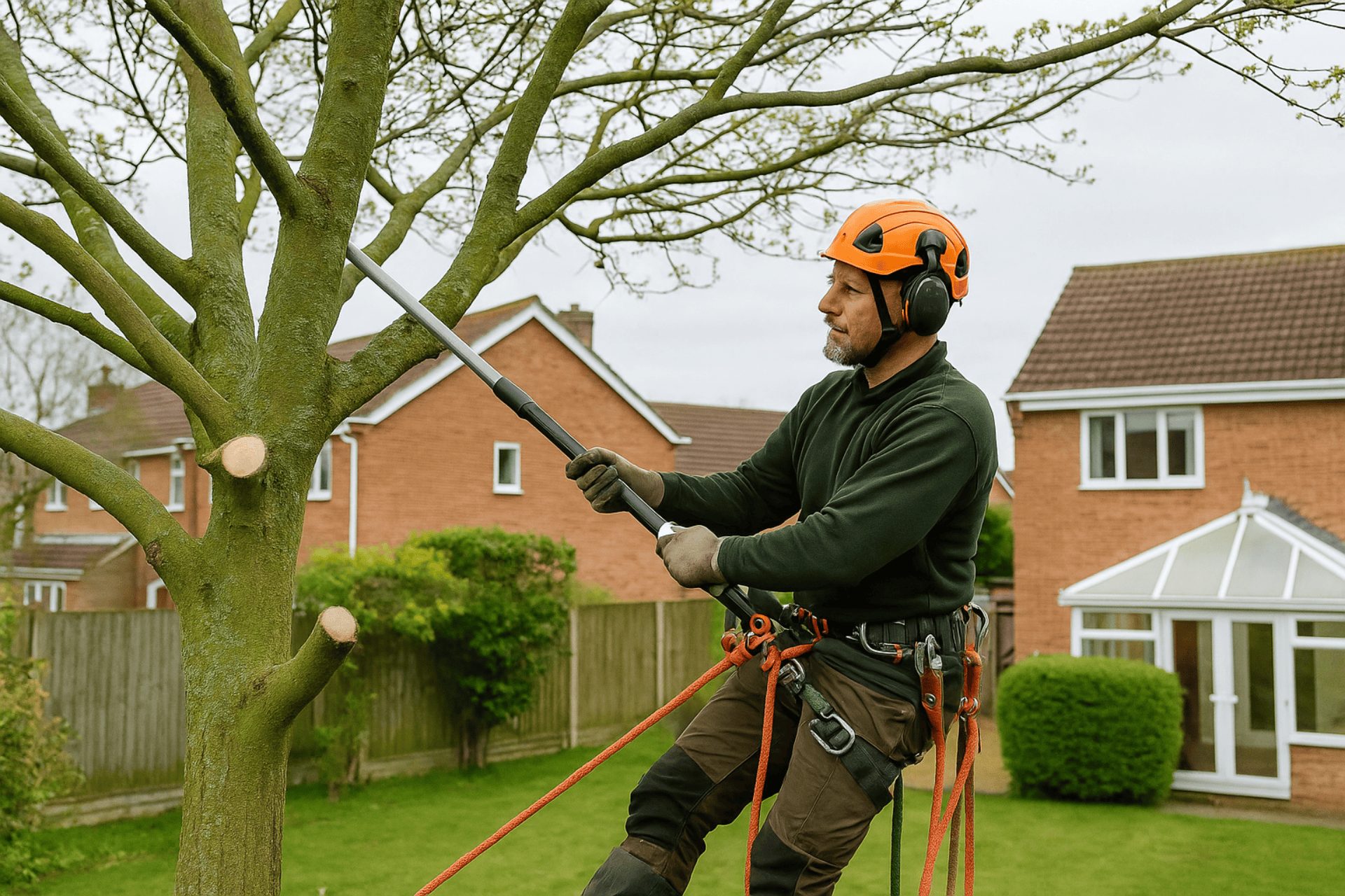 Certified arborist Norwich inspecting a tree